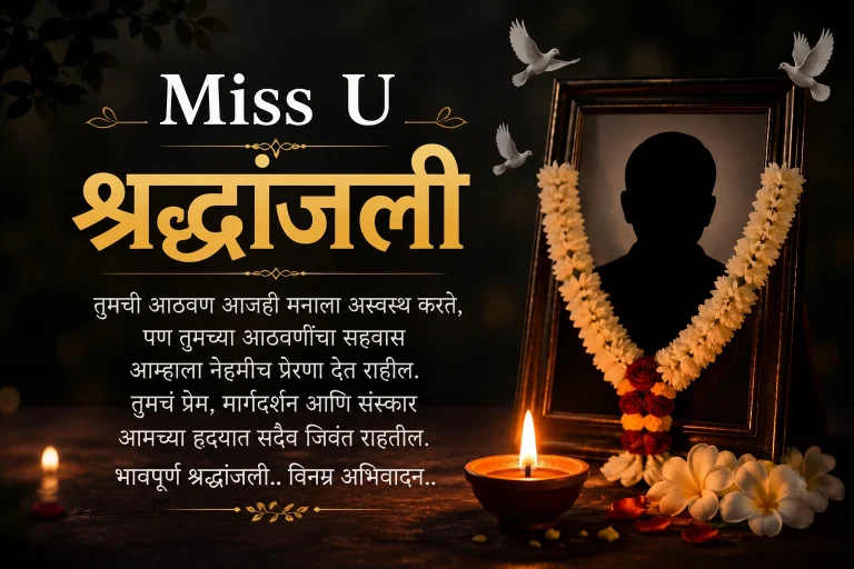 Miss You Shradhanjali Message in Marathi