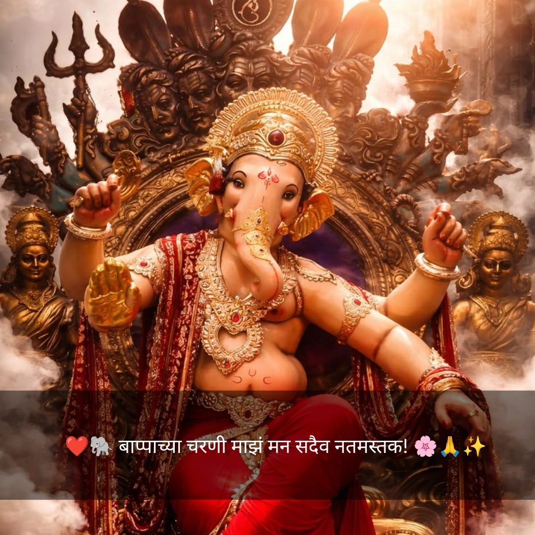 Ganpati Bappa Caption In Marathi Motivational