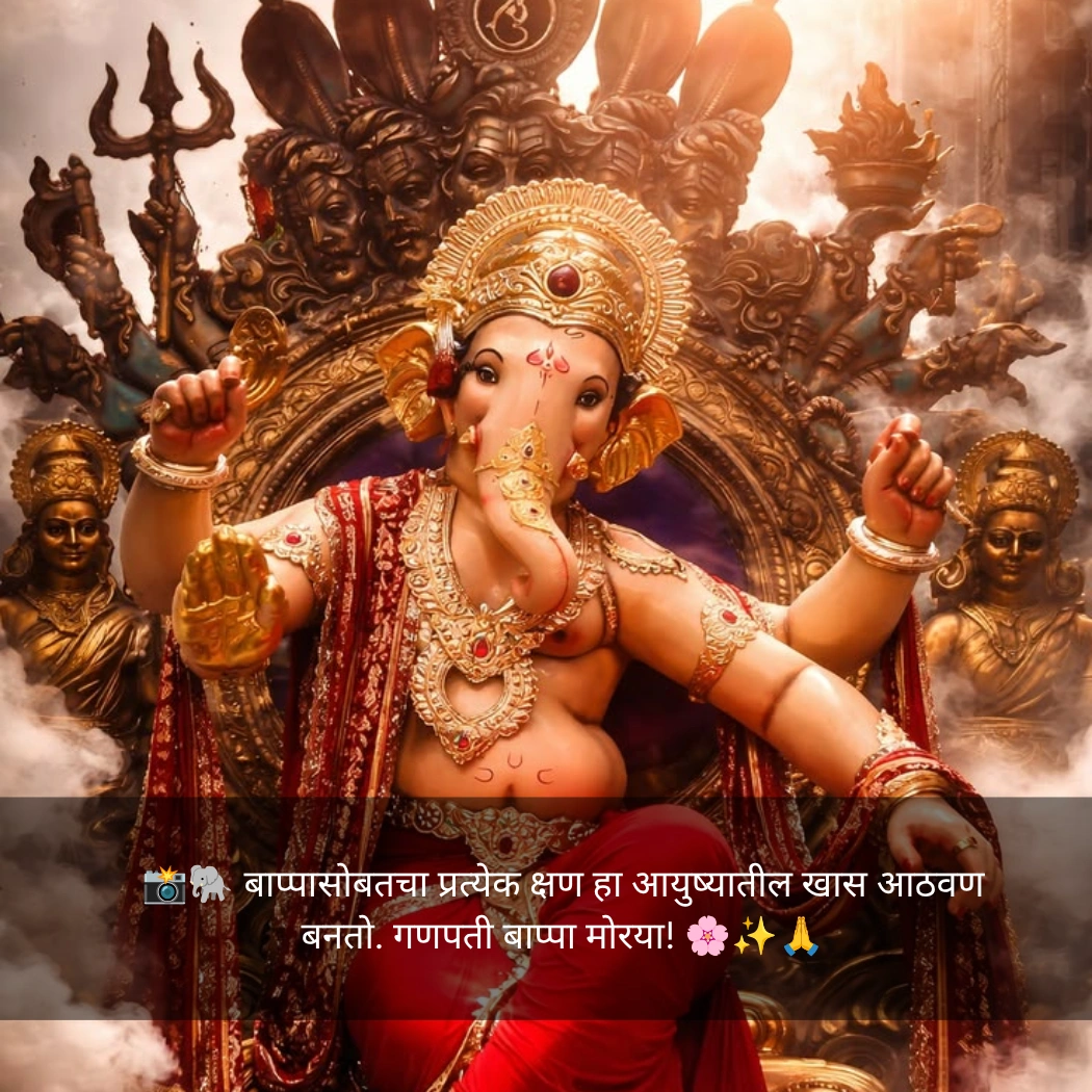 Ganpati Bappa Caption In Marathi Emotional